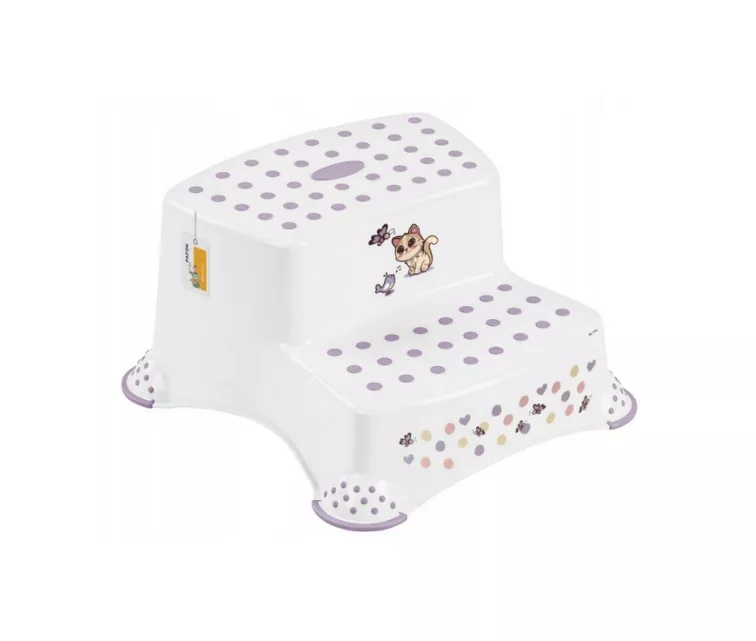 Two-tier bench Igor “Cats” 40x37x21cm white