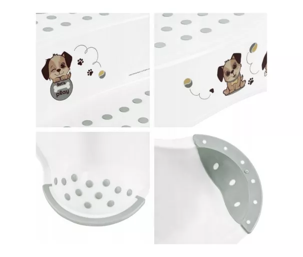 Two-tier bench Igor "Dogs" 40x37x21cm white