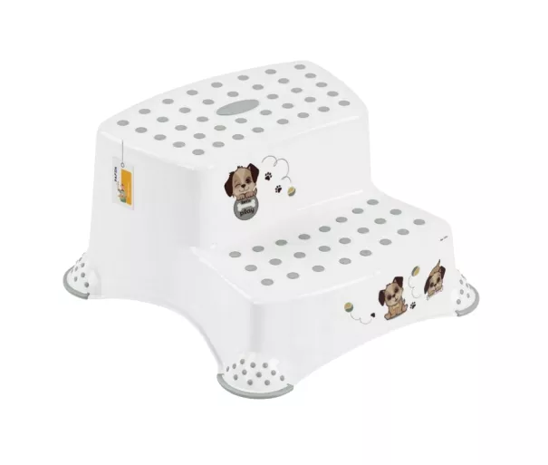 Two-tier bench Igor "Dogs" 40x37x21cm white