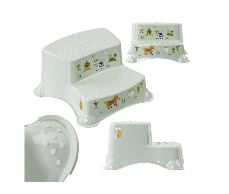 Two-tier bench Igor "Funny Farm" 40x37x21cm soft green