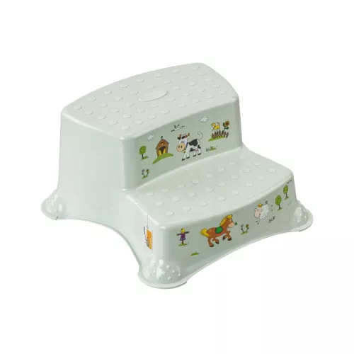 Two-tier bench Igor "Funny Farm" 40x37x21cm soft green