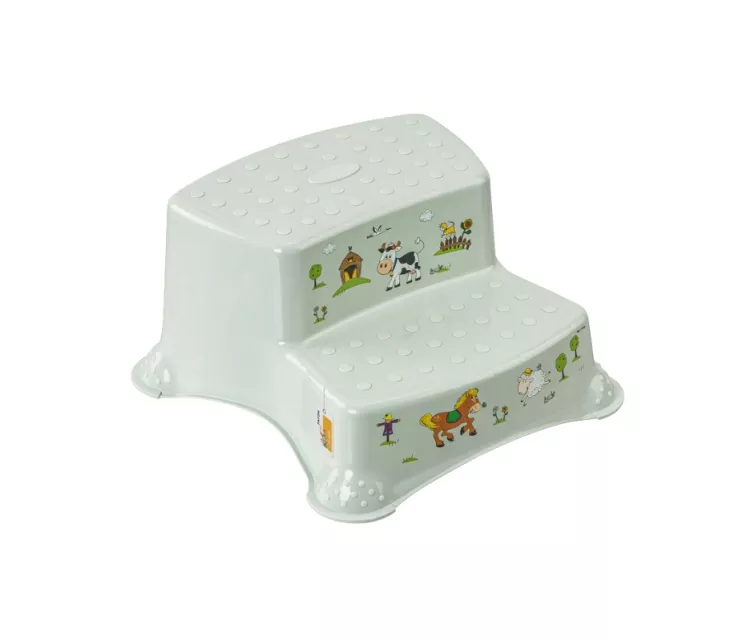 Two-tier bench Igor "Funny Farm" 40x37x21cm soft green