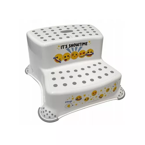 Two-tier bench Igor "Emoji Showtime" 40x37x21cm white