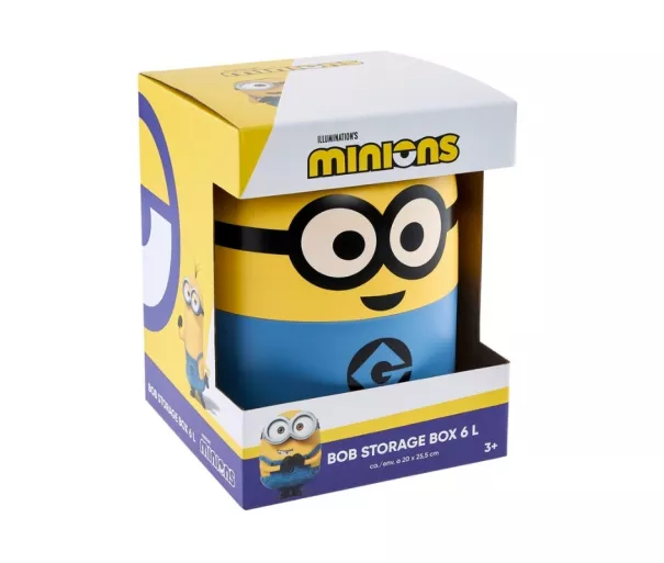Daiktadėžė Bob 6L "Minions" Ø20x25.5cm geltona/mėlyna
