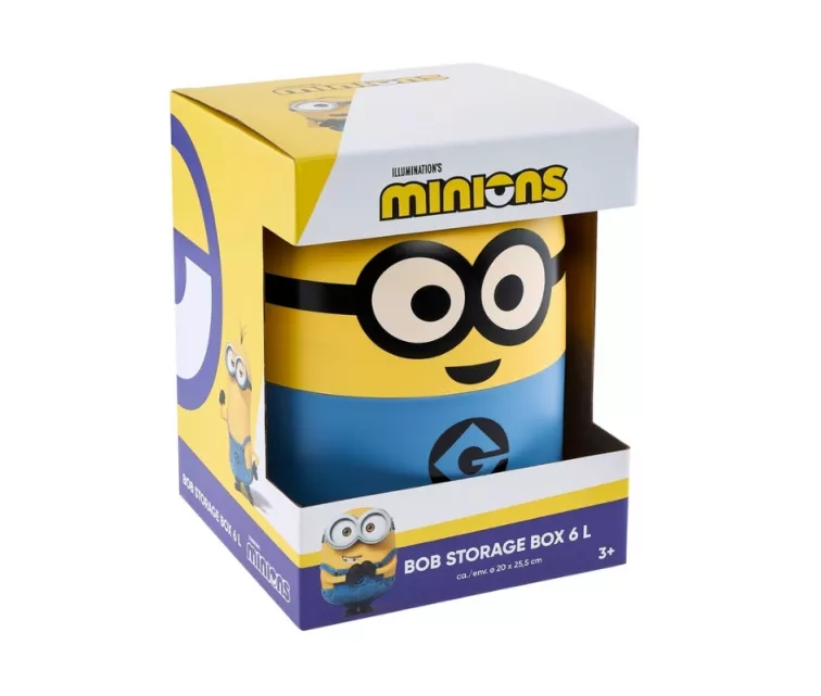 Daiktadėžė Bob 6L "Minions" Ø20x25.5cm geltona/mėlyna