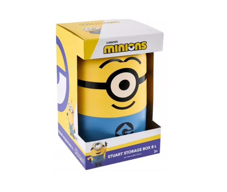 Hoiukast Stuart 8L "Minions" Ø20x31cm kollane/sinine