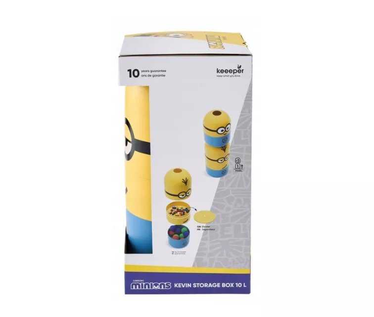 Storage box Kevin 10L "Minions" Ø20x38cm yellow/blue