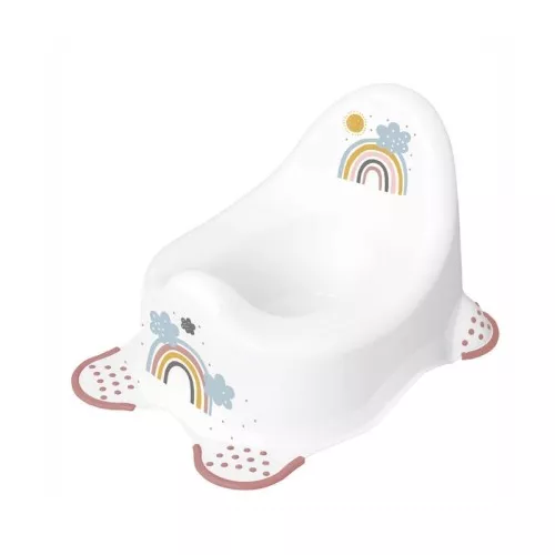 Vazonas Adomas „Vaivorykštė“ 38x27x23,5cm baltas