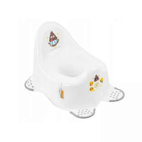 Podiņš Adam "Emoji Showtime" 38x27x23,5cm balts