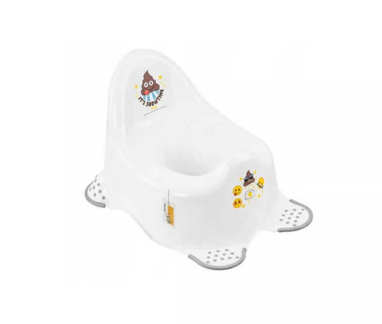 Podiņš Adam "Emoji Showtime" 38x27x23,5cm balts