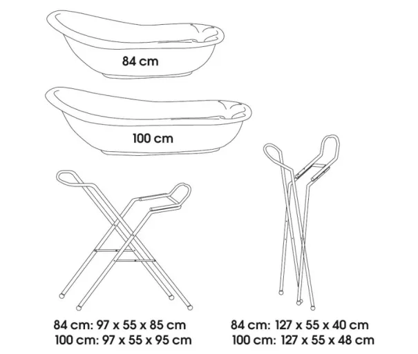 Universal stand for baths 84/100cm Dawid white