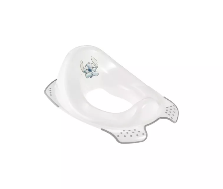 Tualeto treniruočių sėdynė su neslystančia funkcija Ewa „Stitch“ 30x40x15cm, balta