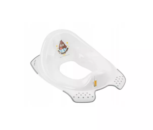 Libisemisvastase funktsiooniga tualetipoos Ewa "Emoji Showtime" 30x40x15cm valge