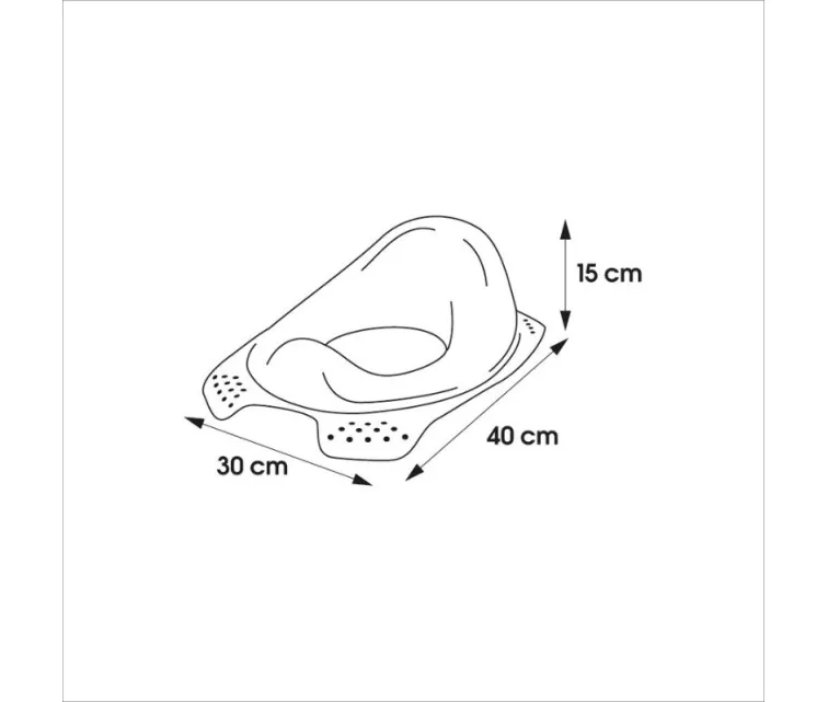 Сиденье для унитаза с противоскользящей функцией Ewa "Hippo" 30x40x15см белое
