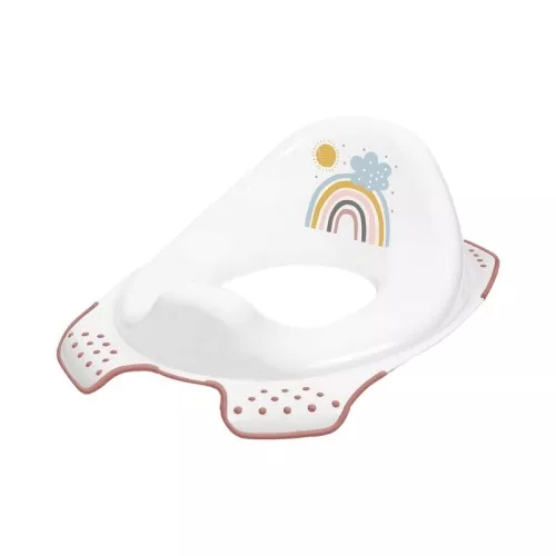 Tualeto treniruočių sėdynė su neslystančia funkcija Ewa „Rainbow“ 30x40x15cm, balta