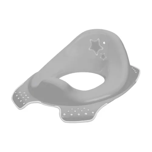 Tualeto treniruočių sėdynė su neslystančia funkcija Ewa „Žvaigždės“ 30x40x15cm pilka
