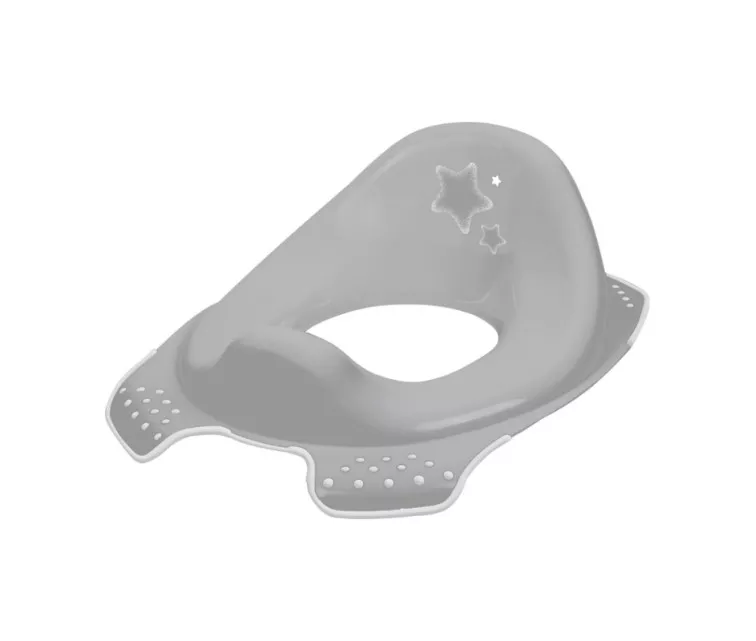 Сиденье для унитаза с противоскользящей функцией Ewa "Stars" 30x40x15 см, серое