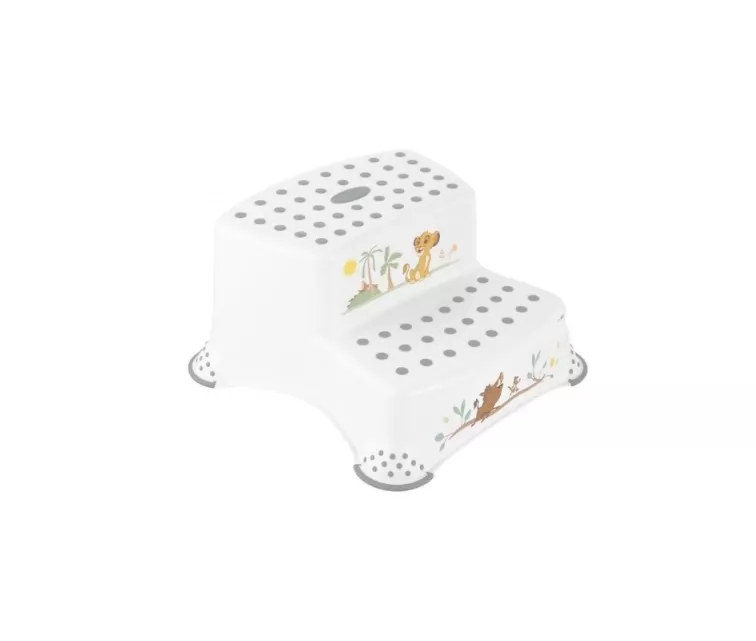 Dviejų aukštų suolas Igor "Liūtas karalius" 40x37x21cm baltas