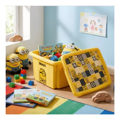 Karp kaanega 15L Karolina “Minions Mosaic” 38x29.5x20.5cm kollane