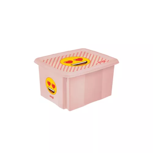 Karp kaanega 15L Karolina “Emoji Hearts” 38x29.5x20.5cm roosa