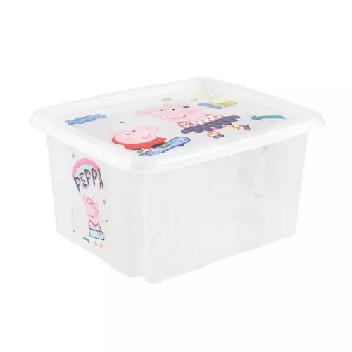 Box with lid 24L Karolina "Peppa Pig" 42,5x35,5x22,5cm transparent