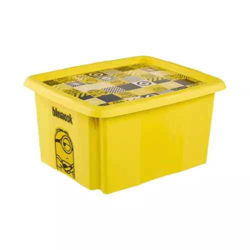 Karp kaanega 24L Karolina “Minions Mosaic” 42.5x35.5x22.5cm kollane