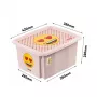 Box with lid 24L Karolina “Emoji Hearts” 42.5x35.5x22.5cm pink