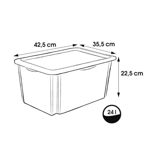 Kast kaanega 24L Karolina "Miki Hiir" 42.5x35.5x22.5cm sinine