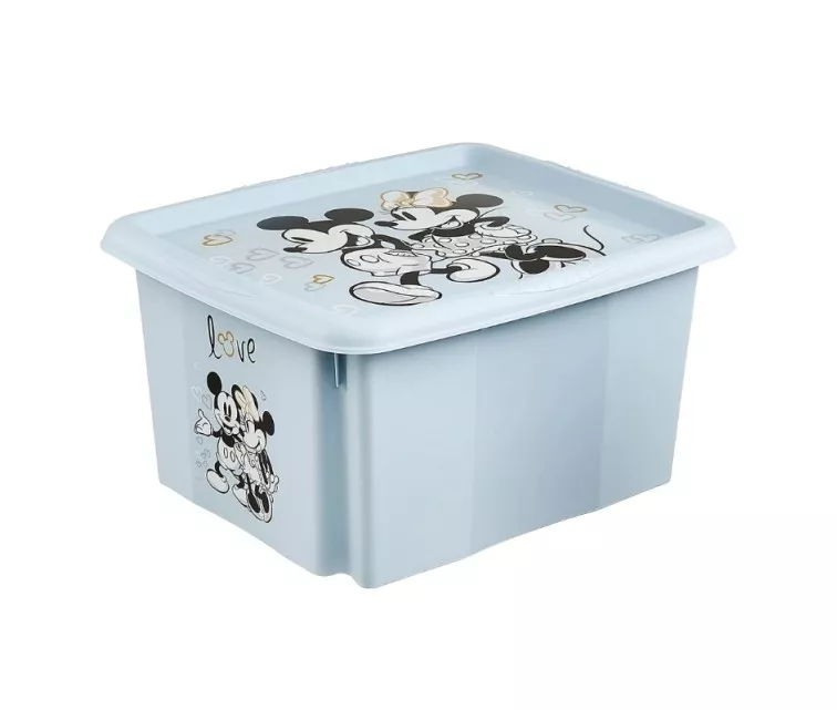 Box with lid 24L Karolina "Mickey Mouse" 42.5x35.5x22.5cm blue