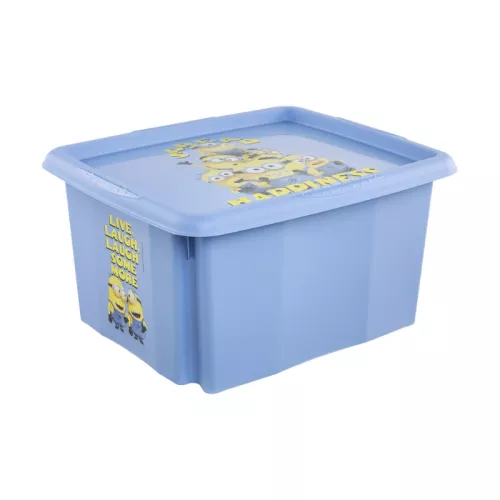 Karp kaanega 24L Karolina “Minions Happiness” 42.5x35.5x22.5cm helesinine