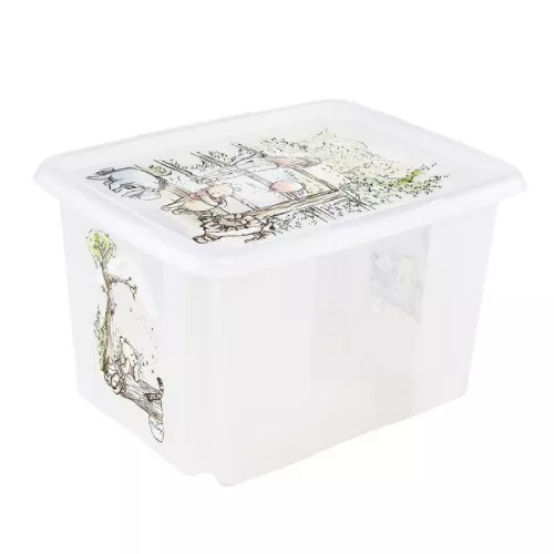 Dėžutė su dangčiu 30L Karolina "Winnie the Pooh" 45x35x27cm skaidri