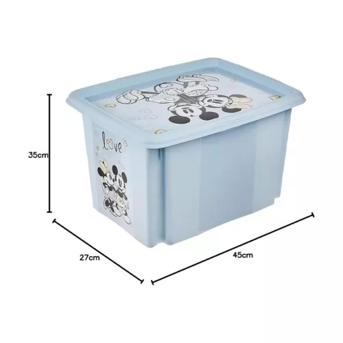 Box with lid 30L Karolina "Mickey Mouse" 45x35x27cm blue