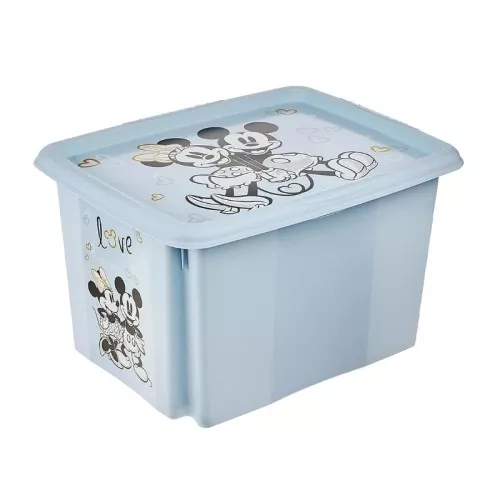 Box with lid 30L Karolina "Mickey Mouse" 45x35x27cm blue