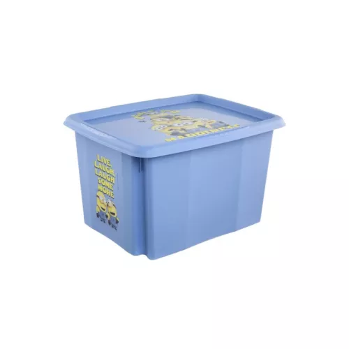 Karp kaanega 30L Karolina “Minions Happiness” 45x35x27cm helesinine