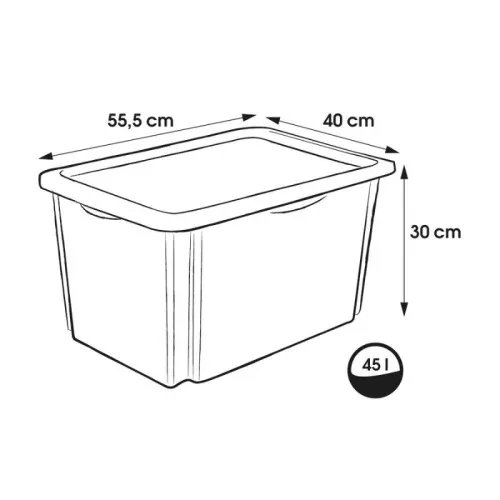 Коробка с крышкой 45л Karolina "Paw Patrol" 55,5x40x30см светло-голубая