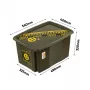 Box with lid 45L Karolina “Emoji Danger” 55.5x40x30cm olive color