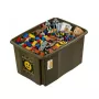 Box with lid 45L Karolina “Emoji Danger” 55.5x40x30cm olive color