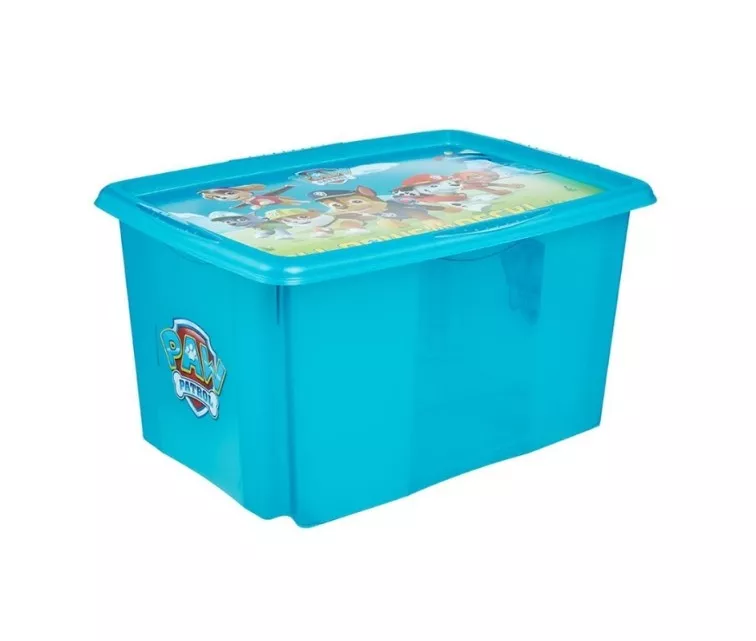 Dėžė su dangčiu 45L Karolina "Paw Patrol" 55,5x40x30cm šviesiai mėlyna