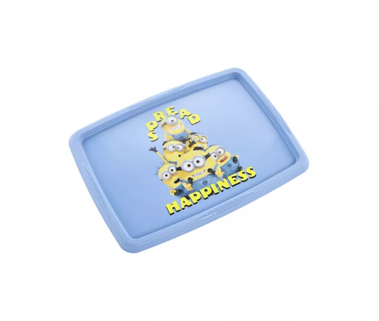 Dėžė su dangčiu 45L Karolina „Minions Happiness“ 55.5x40x30cm šviesiai mėlyna