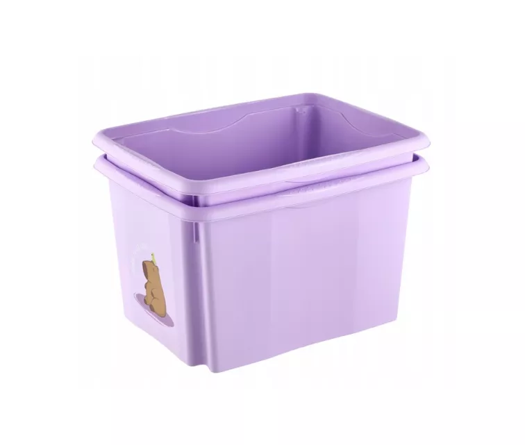 Box with lid 30L Karolina “Capybara” 45x35x27cm soft purple