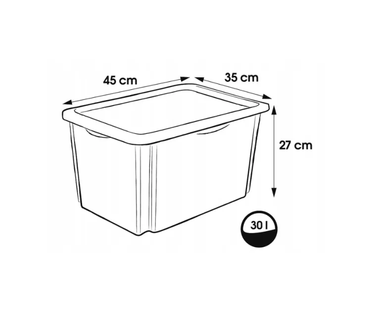 Box with lid 30L Karolina “Capybara” 45x35x27cm soft purple