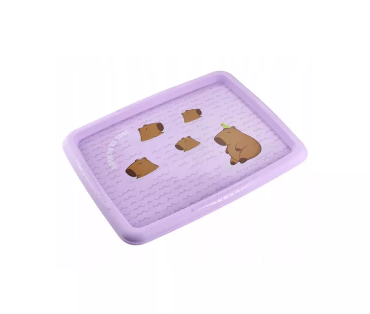 Box with lid 30L Karolina “Capybara” 45x35x27cm soft purple