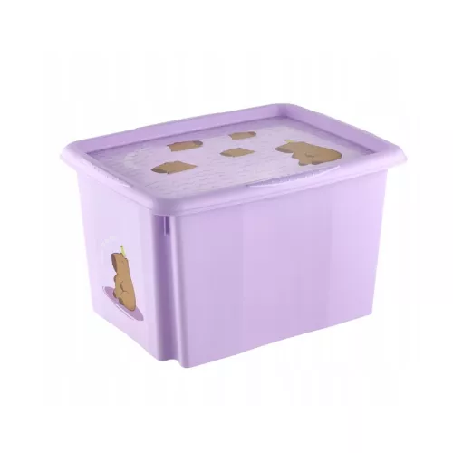 Kast kaanega 30L Karolina “Capybara” 45x35x27cm pehme lilla