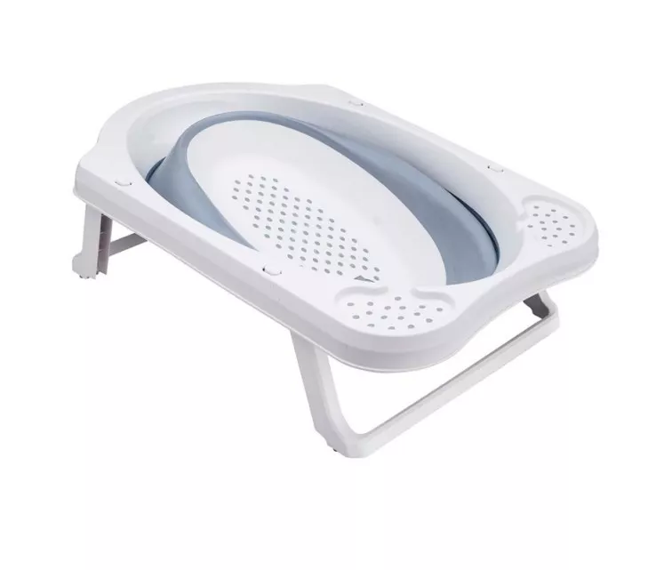 Sulankstoma kūdikių vonia "Pure" 48x82x23,5cm mėlyna