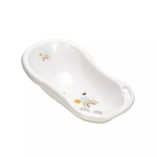Детская ванночка 84 см с пробкой Мария "Радуга" 84x49x29 см белая