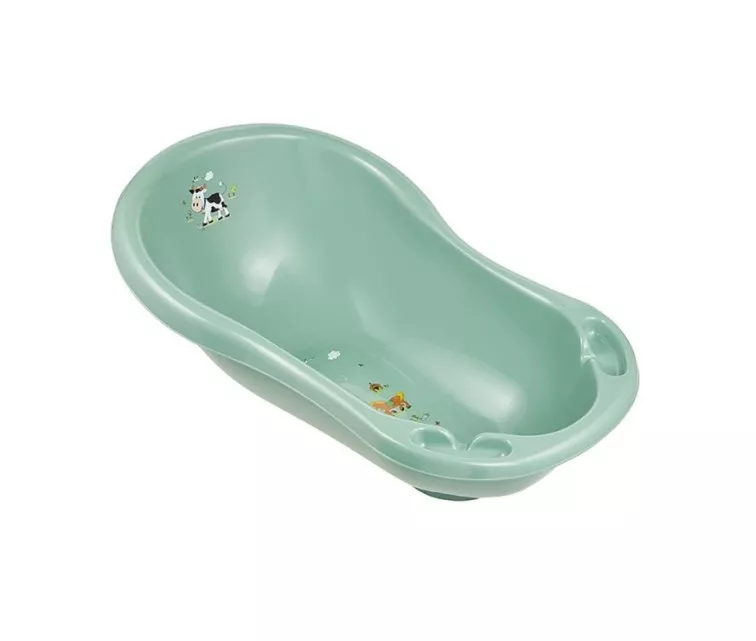 Beebivann 84cm korgiga Maria "Funny Farm" 84x49x29cm roheline