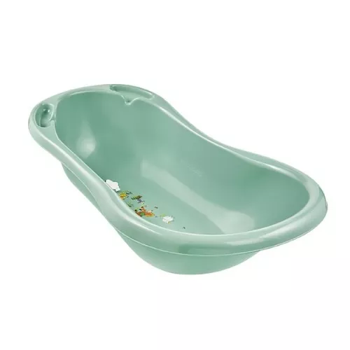 Ванна детская 84см с пробкой Мария "Веселая ферма" 84х49х29см зеленая