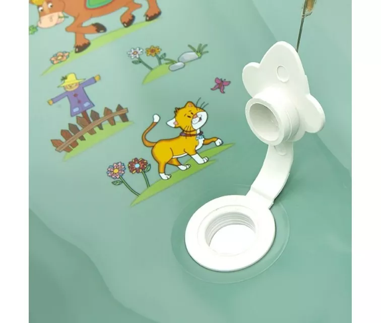 Beebivann 84cm korgiga Maria "Funny Farm" 84x49x29cm roheline