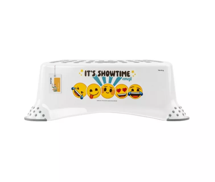 Step stool Tomek "Emoji Showtime" 40.5x28.5x14cm white
