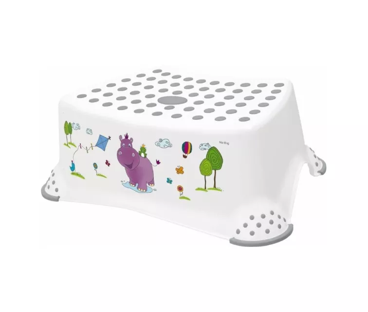 Laiptelis-pakeltas Tomek "Hippo" 40.5x28.5x14cm baltas